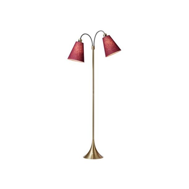 Fodgnger Gulvlampe - Antik Messing/Blomme - Nielsen Light