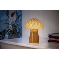 Batteri Bordlampe - Mushroom - Genopladelig - Gul - Veli-Line