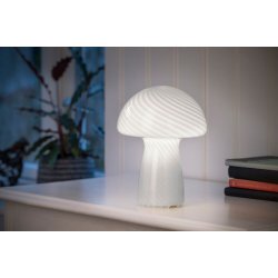 Batteri Bordlampe - Mushroom - Genopladelig - Hvid - Veli-Line