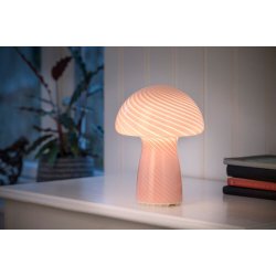 Batteri Bordlampe - Mushroom - Genopladelig - Rosa - Veli-Line