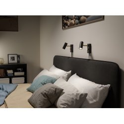 Cato LED V�glampe - Sort / Messing - Belid