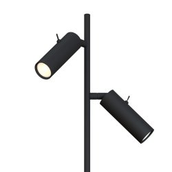 Cato Slim Double - Gulvlampe - Mat Sort - Belid