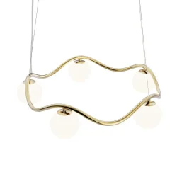 Circle Of Life Lysekrone - 65 - Messing/Opal - Rebello Decor