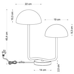 Cluster Bordlampe - Mat Sort - Dyberg Larsen