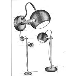 DC Gulvlampe 1 - Sort/Eg - Halo Design