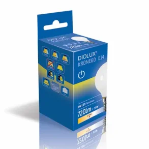 LED Kronep�re Diolux 6W - E14 - 2700K - Opal - GN