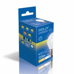 LED Kronep�re Diolux 6W - E27 - 2700K - Opal - GN