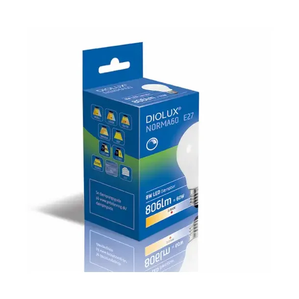 LED p�re - Opal - Diolux 8W D�mpbar - 3000K