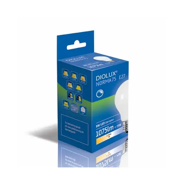 LED p�re - Opal - Diolux 8W - 1075L - D�mpbar - 2700K