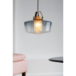 Addicted to Us Pendant - Pendel - Gold suspension w. cognac leather - Design By Us