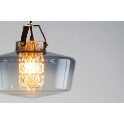 Addicted to Us Pendant - Pendel - Gold suspension w. cognac leather - Design By Us