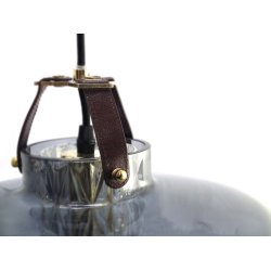 Addicted to Us Pendant - Pendel - Gold suspension w. cognac leather - Design By Us