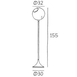 Ballroom Gulvlampe - Smoke - Design By Us