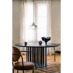 Addicted to Us Pendant - Pendel - Gold suspension w. cognac leather - Design By Us