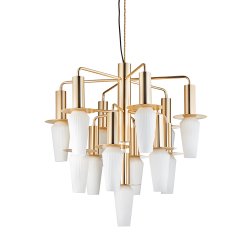 Harakiri Mini Lysekrone - Guld/Opal - Design By Us