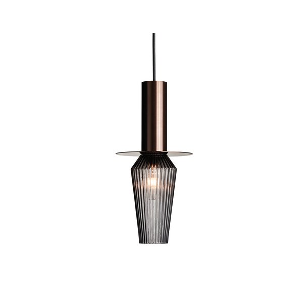 Harakiri - Brown base w. smoke glass - Pendel - Design By Us