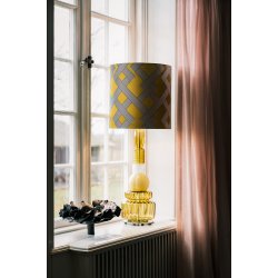 Vintage - Velvet shade w. white inside - Design By Us