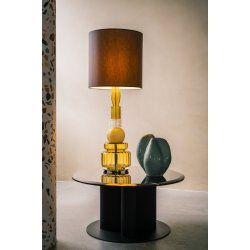 Vintage - Velvet shade w. white inside - Design By Us