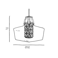 Addicted to Us Pendant - Pendel - Gold suspension w. cognac leather - Design By Us