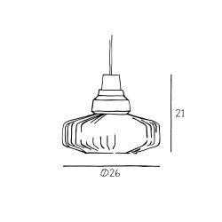 New Wave Optic - Pendel - Rosa - Design By Us