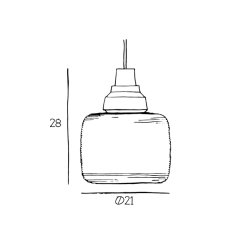 New Wave Stripe - Pendel - Smoke With Silver Edge - Design By Us