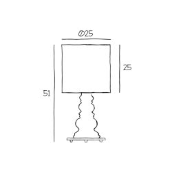 Punk Deluxe Bordlampe - Rose Skrm - Design By Us