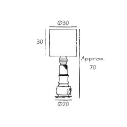Mini Vintage - Velvet shade w. gold or silver inside - Design By Us