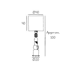 Vintage - Velvet shade w. white inside - Design By Us