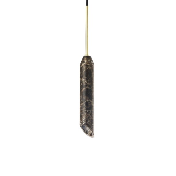 Marble Art Pendant - Pendel - Brown/Gold - Design By Us