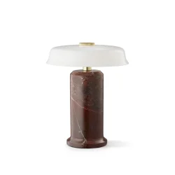 Trip No. 2 - Genopladelig Bordlampe - Burgundy/Opal - Design By Us