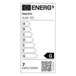Disc Bulb - GX53 - 7W LED - D�mpbar - 2700K - Design By Us