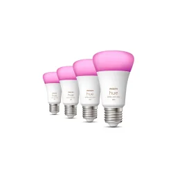 E27 6.5w - 800 - Hue White And Color Ambiance - 4-Pak - Philips Hue