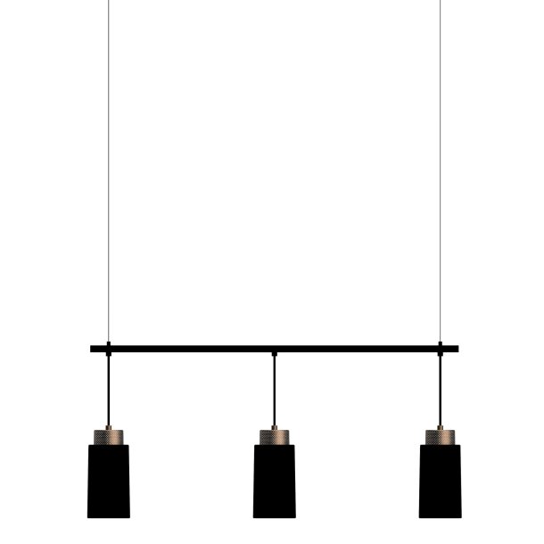 Edge Trio Pendel - Small - Mat Sort/Bronze - Herstal