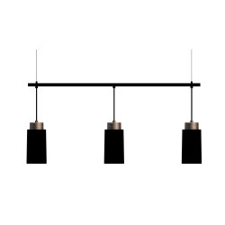 Edge Trio Pendel - Small - Mat Sort/Bronze - Herstal