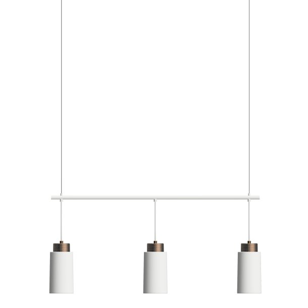 Edge Trio Pendel - Small - Mat Hvid/Bronze - Herstal
