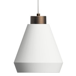 Edge Pendel - Medium - Mat Hvid/Bronze - Herstal