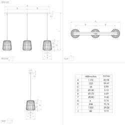 Montezuelo - 3 Pendel - Eglo