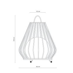 Evesham Lanterne - Mellem - Genopladelig - Sort - Udendrs - Dyberg Larsen