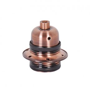Fatning Metal Combi E27 - Antik Kobber - Halo Design