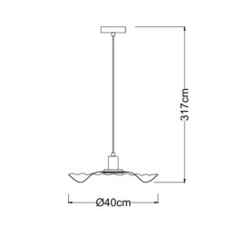 Flora Small Pendel - Mat Sort - �40 - Dyberg Larsen