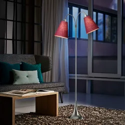 Fodg�nger Gulvlampe - Krom/Blomme - Nielsen Light