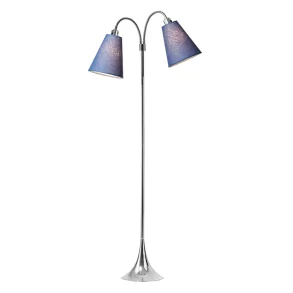 Fodg�nger Gulvlampe - Krom/Dalabl� - Nielsen Light