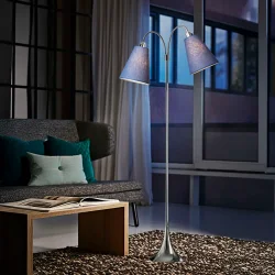 Fodg�nger Gulvlampe - Krom/Dalabl� - Nielsen Light