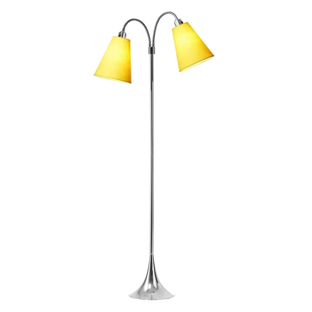 Fodg�nger Gulvlampe - Krom/Gul - Nielsen Light