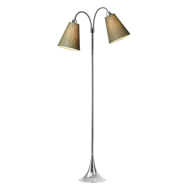 Fodg�nger Gulvlampe - Krom/Olivengr�n - Nielsen Light