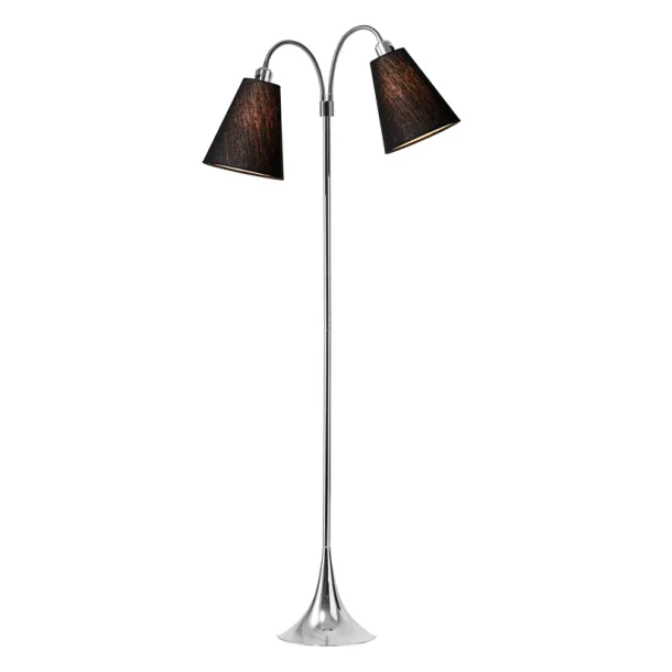Fodg�nger Gulvlampe - Krom/Sort - Nielsen Light