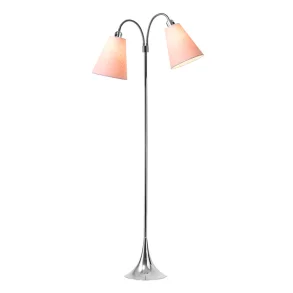 Fodg�nger Gulvlampe - Krom - St�vet Rosa/St�vet Rosa - Nielsen Light