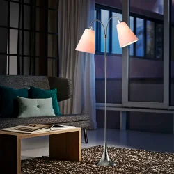 Fodg�nger Gulvlampe - Krom - St�vet Rosa/St�vet Rosa - Nielsen Light