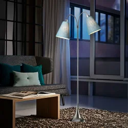 Fodg�nger Gulvlampe - Krom/Turkis Bl� - Nielsen Light