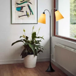 Fodg�nger Gulvlampe - Sort - Ananas Gul/Ananas Gul - Nielsen Light